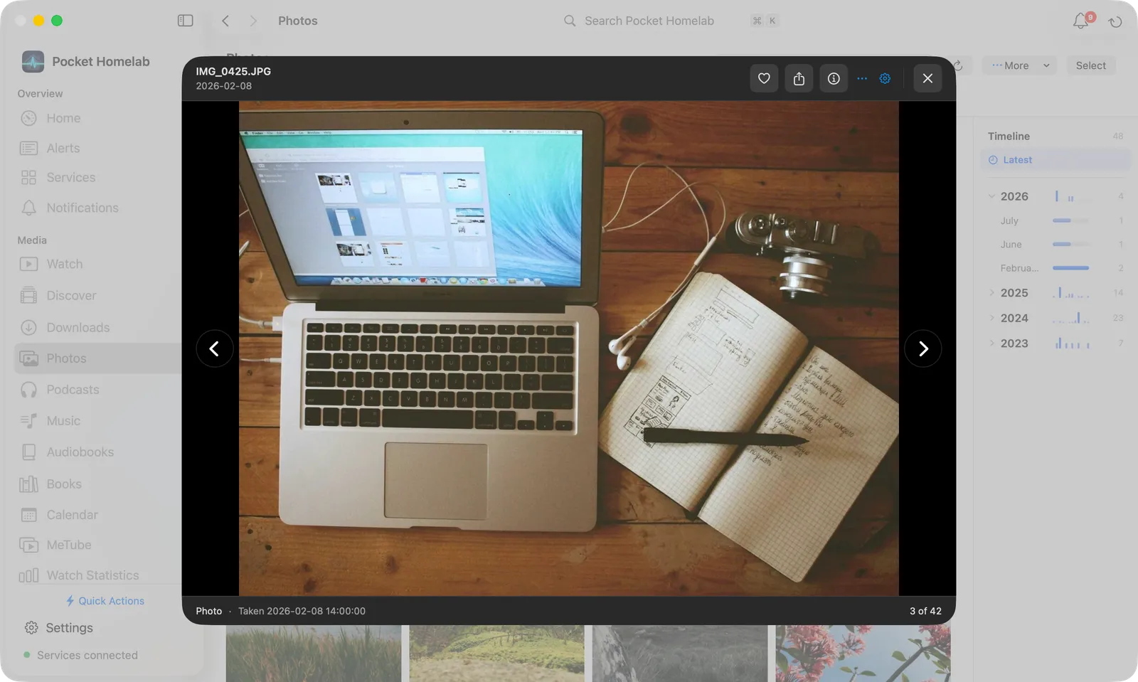 A photo opened in a Mac sheet with the viewer toolbar